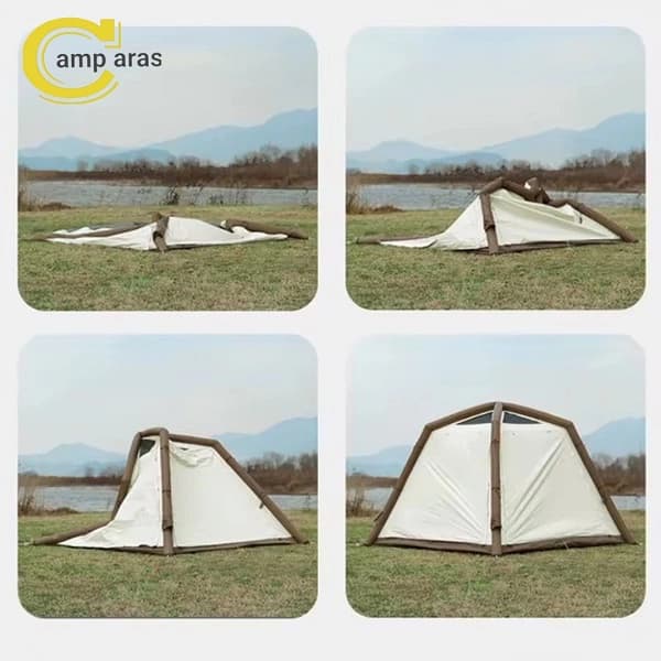 چادر بادی ۴ نفره نیچرهایک مدل Ango CNK2550WS017 سایبان دار — تصویر ۸