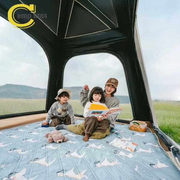 چادر بادی ۴ نفره نیچرهایک مدل Ango CNK2550WS017 سایبان دار — تصویر ۴
