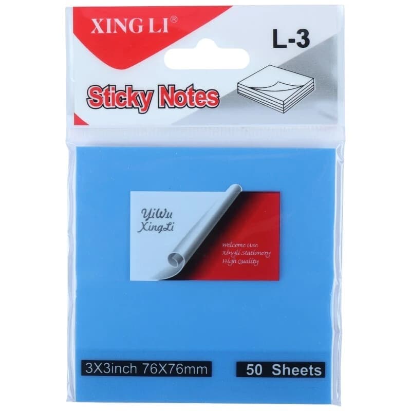کاغذ یادداشت چسب دار رنگی Xing Li L-3 7.6*7.6cm بسته 50 برگی — تصویر ۲