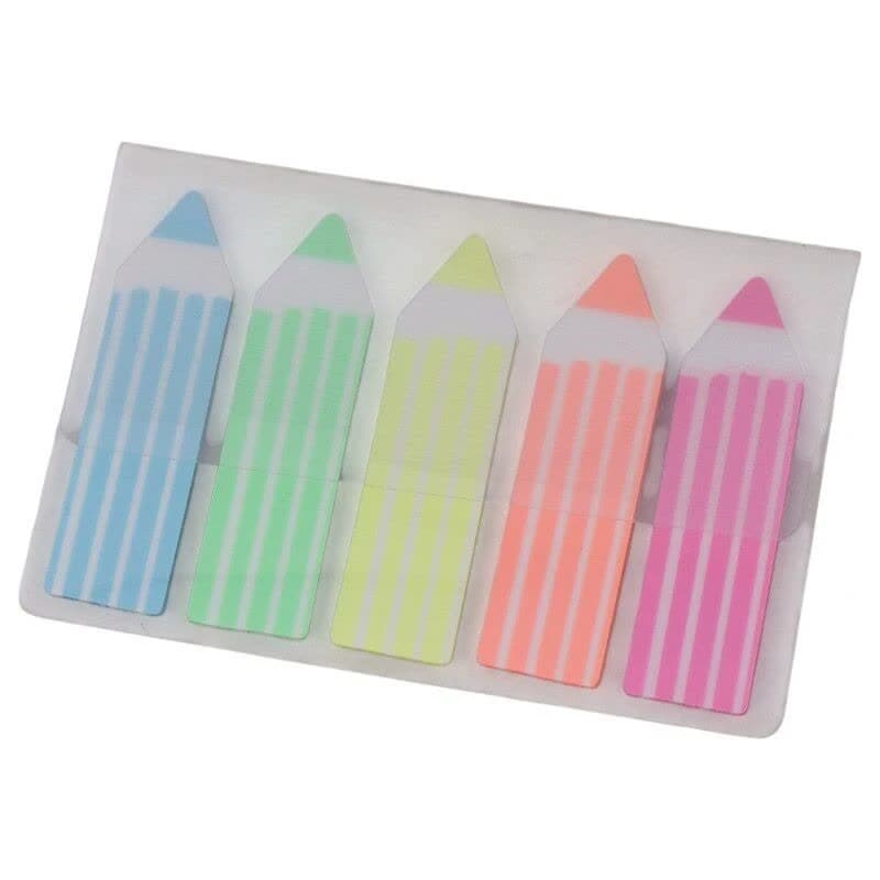 کاغذ یادداشت چسب دار طرح مداد Jinxln P01-2 4.5*1.2cm بسته 5 عددی — تصویر ۳