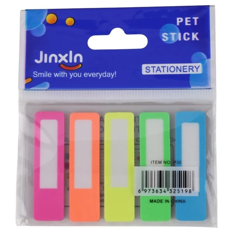 کاغذ یادداشت چسب دار Jinxln P36 1.2*4.6cm بسته 5 عددی — تصویر ۲