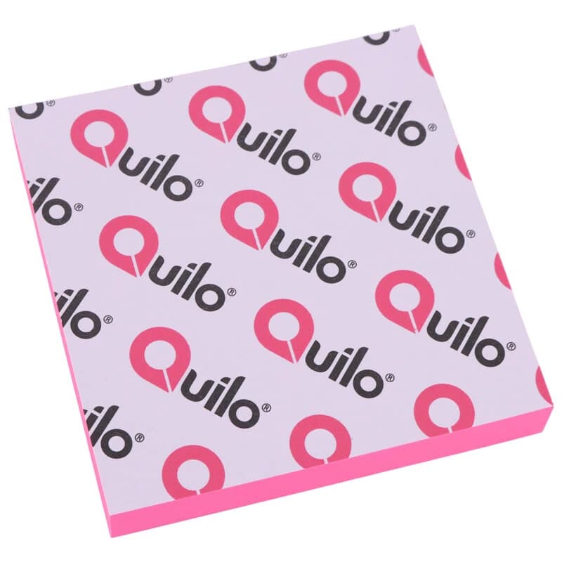 کاغذ یادداشت چسب دار صورتی Quilo 7.5*7.5cm بسته 100 برگی — تصویر ۴