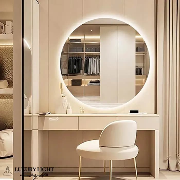 آینه بک لایت گرد 80 سانتی مدل LX21