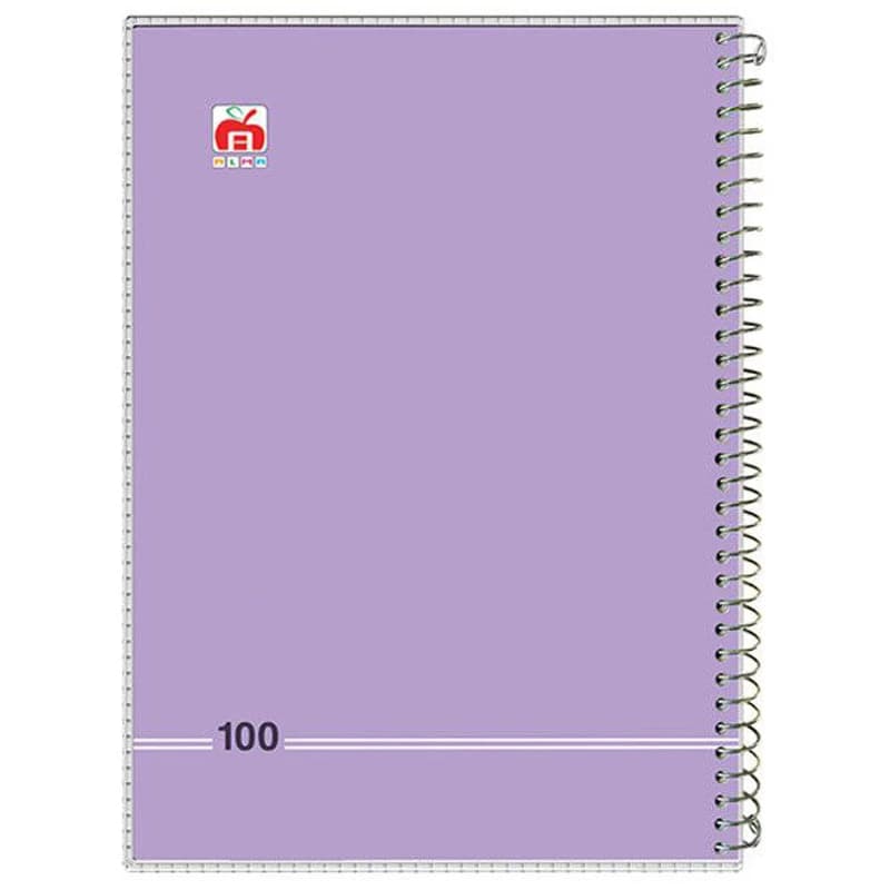 دفتر سیمی 100 برگ طرح رنگی نهال آلما کد 7184 — تصویر ۵