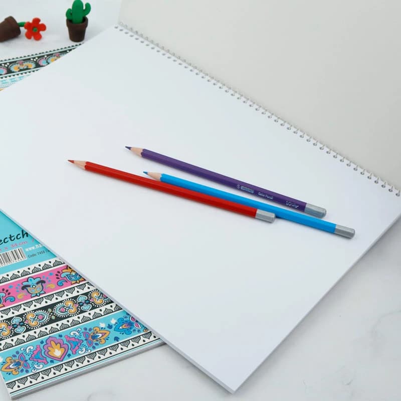 دفتر نقاشی سیمی 40 برگ طرح فیل Nahal Alma کد 7456 — تصویر ۶