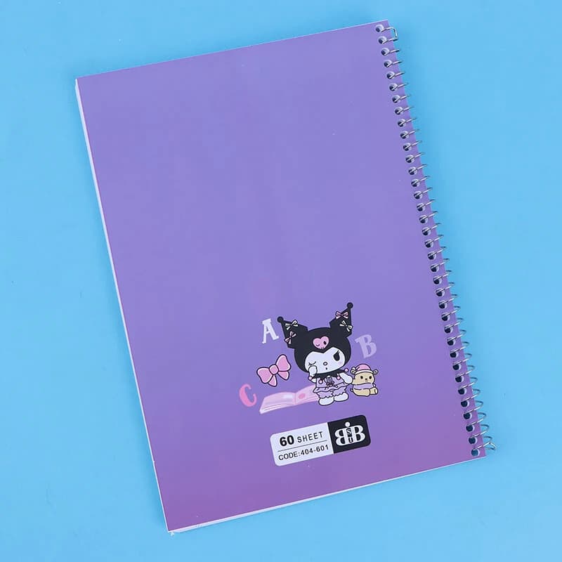 دفتر زبان 2 خط سیمی 60 برگ طرح فانتزی کد 601 Cute — تصویر ۵