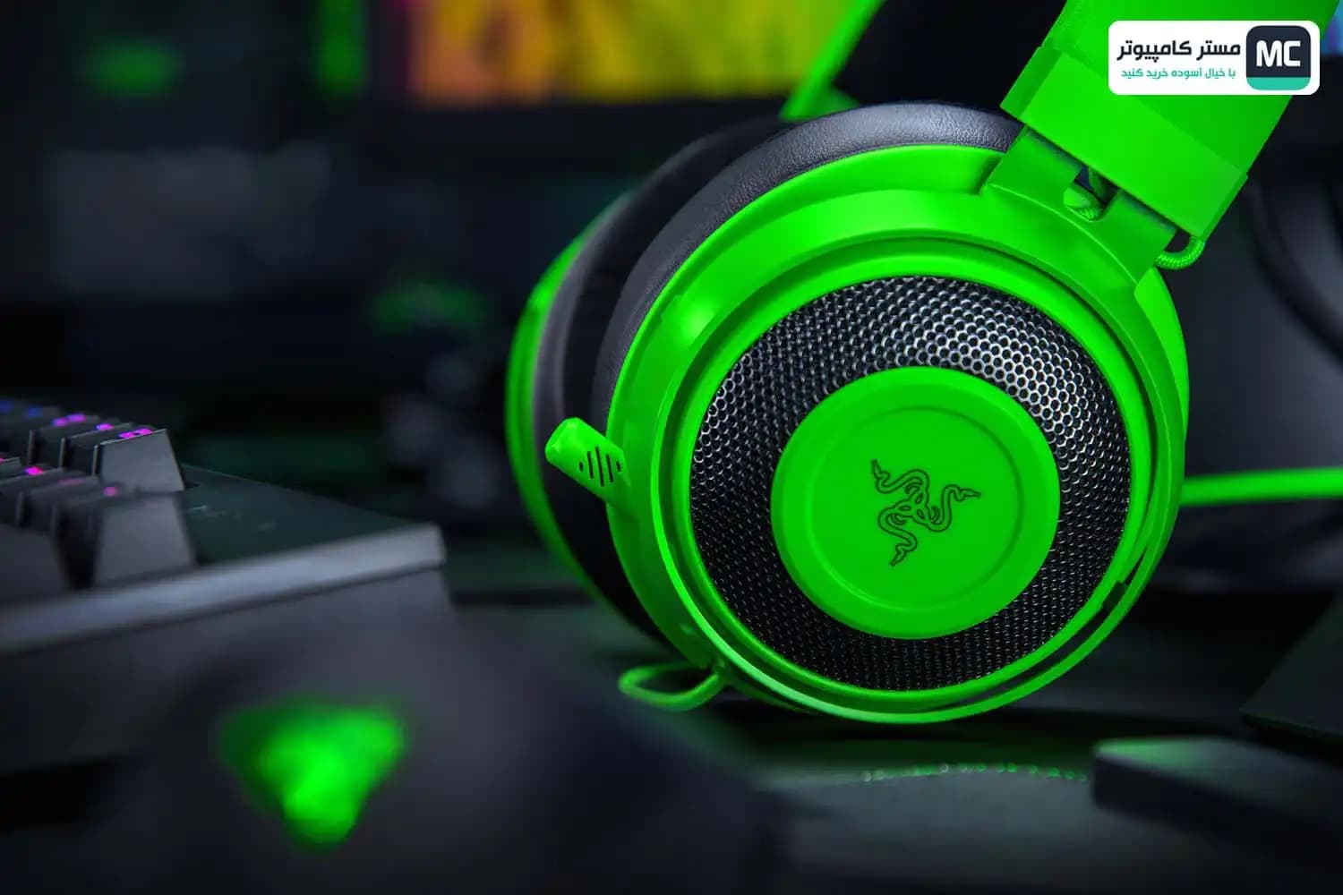 هدست گیمینگ ریزر KRAKEN 2019 Green — تصویر ۳