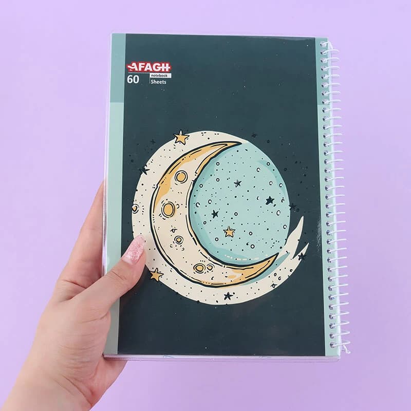 دفتر سیمی 60 برگ طرح کلاسیک آفاق کد 45 — تصویر ۸