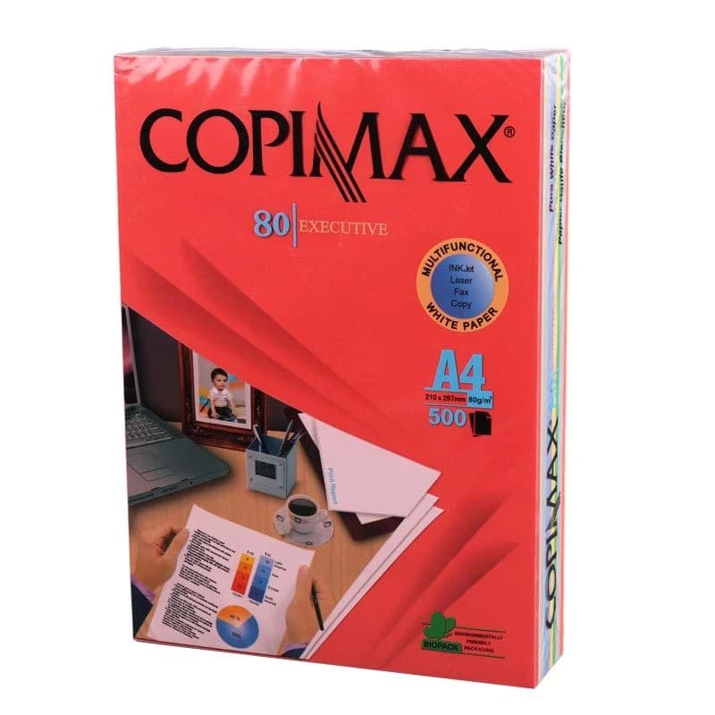 کاغذ A4 کپی مکس 10 رنگ 80 گرم بسته 500 عددی