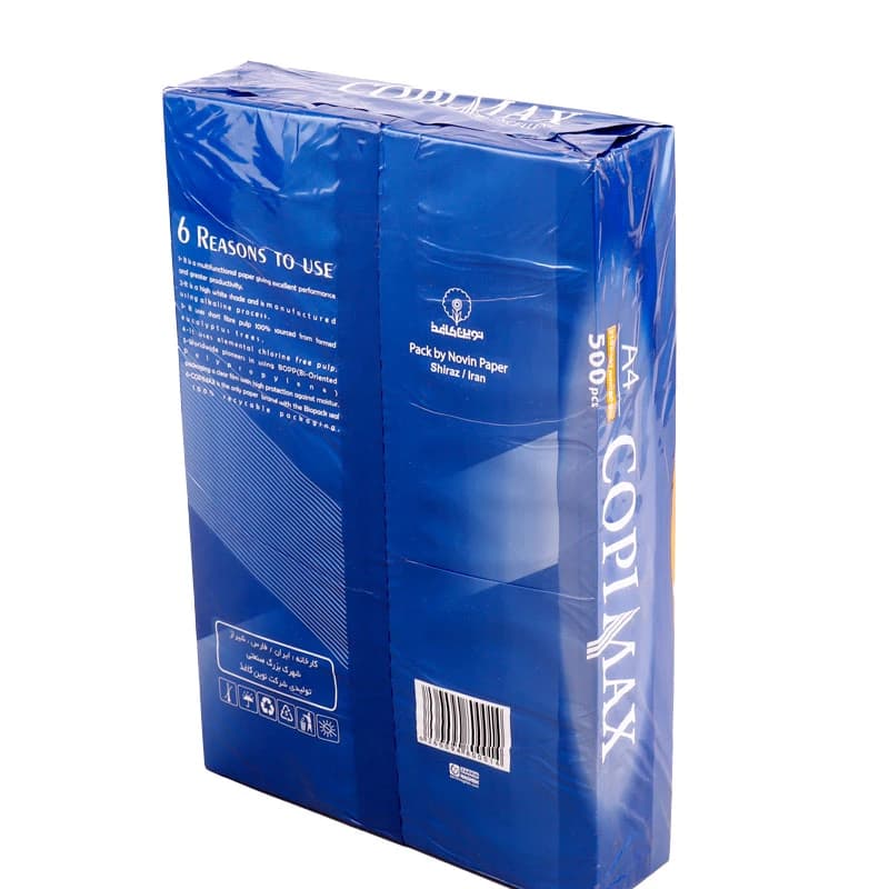 کاغذ A4 کپی مکس نوین کاغذ شیراز 80 گرم بسته 500 عددی — تصویر ۳