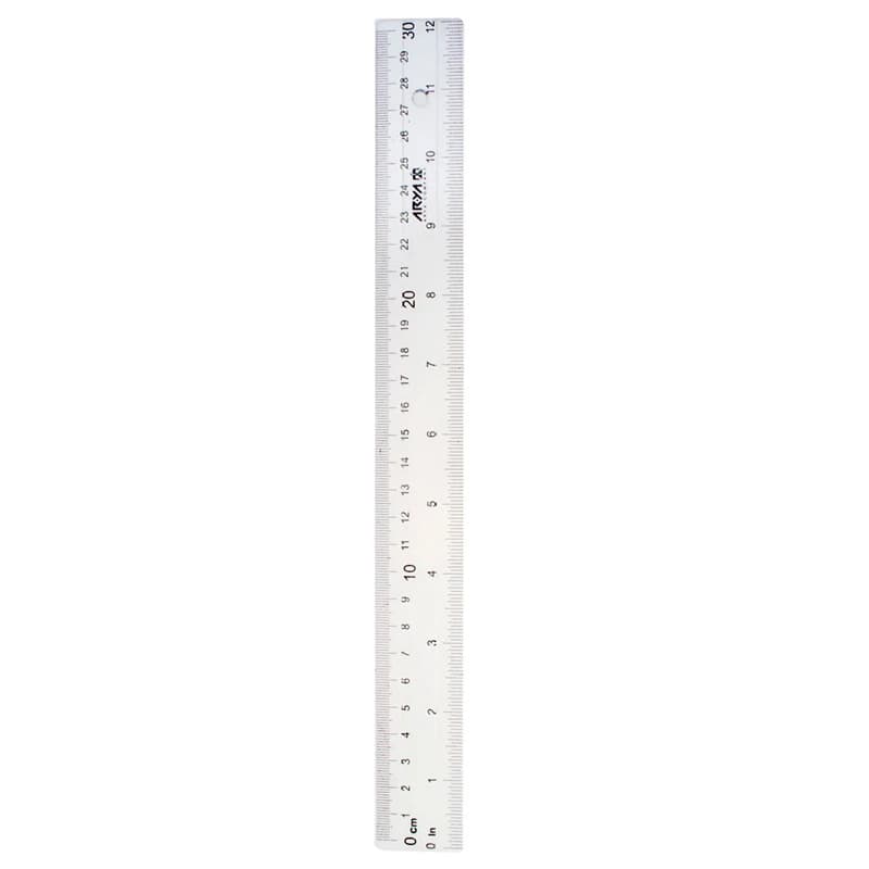 خط کش پلاستیکی آریا Arya 8031 30cm بسته 48 عددی