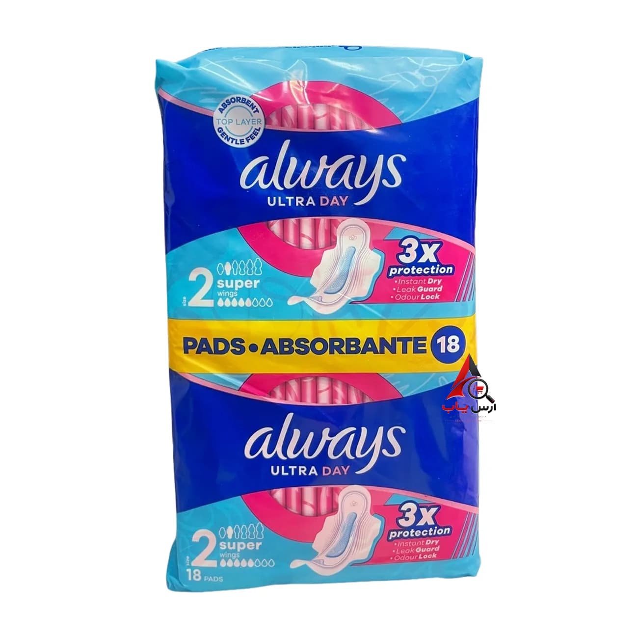 نوار بهداشتی آلویز Always روزانه Ultra Day مدل Super سایز 2 بسته 18 عددی