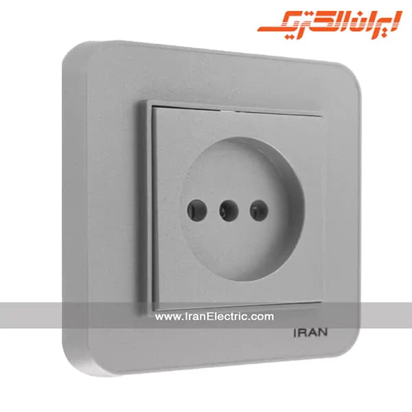پریز برق ساده ارس نقره ای