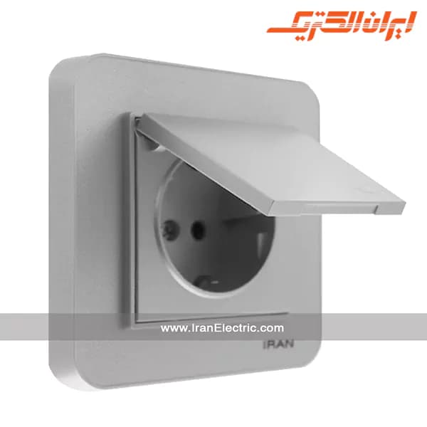 پریز برق ارت دربدار ارس نقره ای