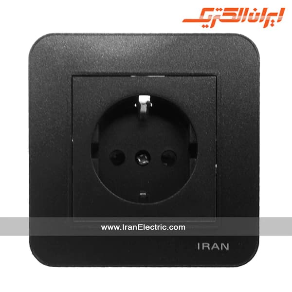 پریز برق ارت دار ارس مشکی — تصویر ۲