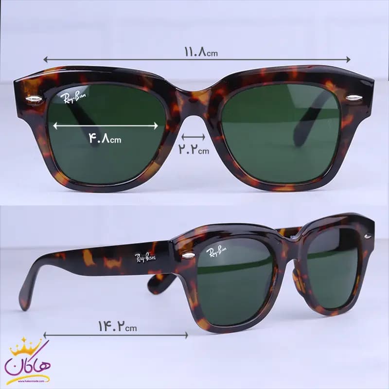 عینک آفتابی زنانه ری بن فریم ویفرر قهوه ای RB 2186N/3 — تصویر ۱۰