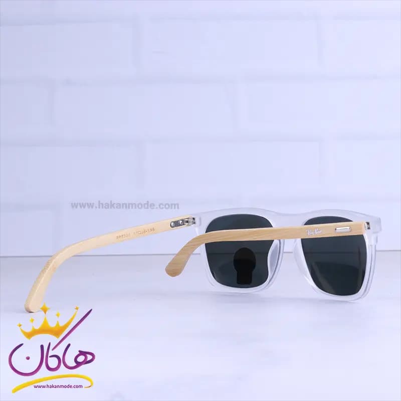 عینک آفتابی مردانه ری بن فریم سفید مات RB 8306/1 — تصویر ۳