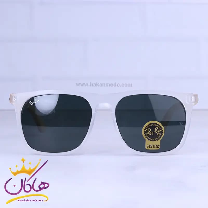 عینک آفتابی مردانه ری بن فریم سفید مات RB 8306/1