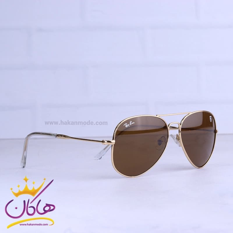 عینک آفتابی ری بن فراری مردانه طلایی 23001/3 — تصویر ۴