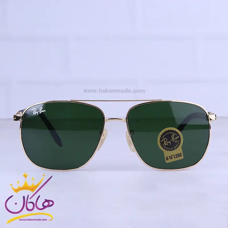 عینک آفتابی ری بن مردانه طلایی خلبانی RB 5701/2