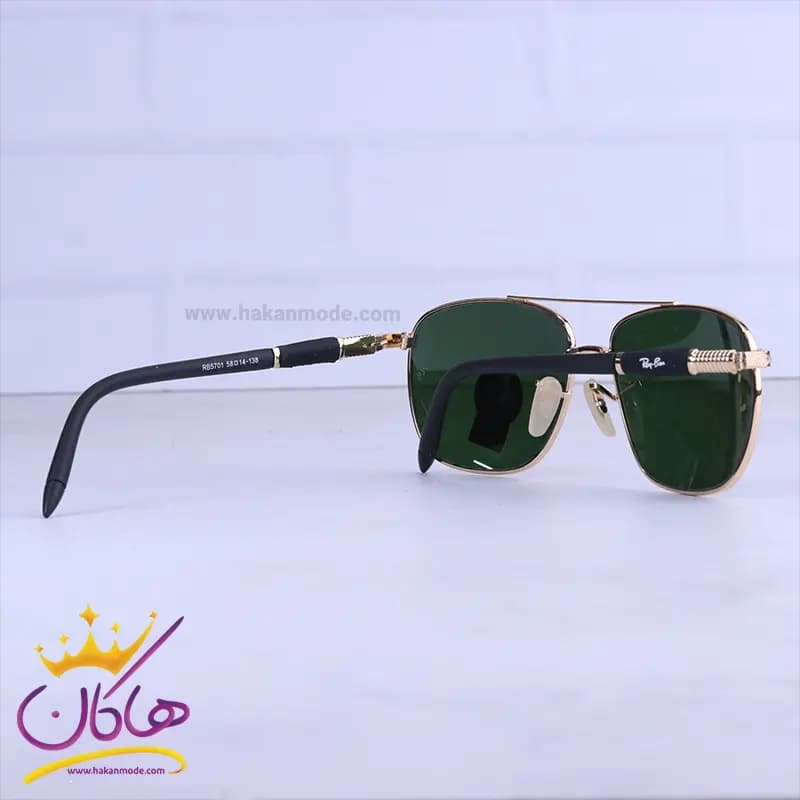عینک آفتابی ری بن مردانه طلایی خلبانی RB 5701/2 — تصویر ۳