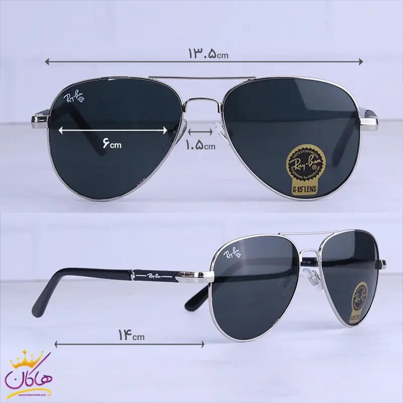 عینک آفتابی ری بن مردانه فلزی فریم خلبانی RB 4854/4 — تصویر ۲