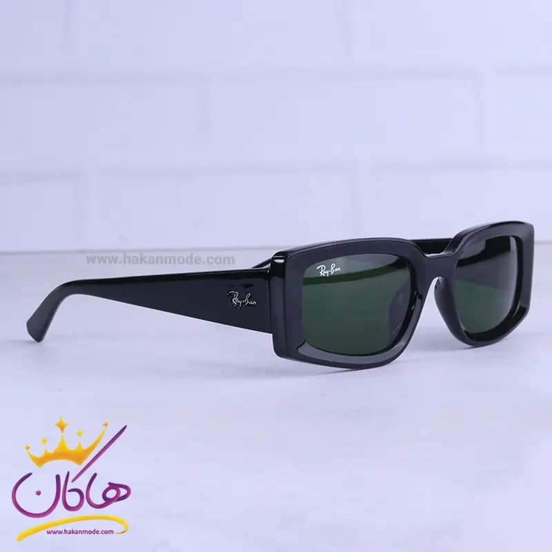 عینک آفتابی زنانه ری بن مشکی عدسی سبز RB 4395F/1 — تصویر ۴