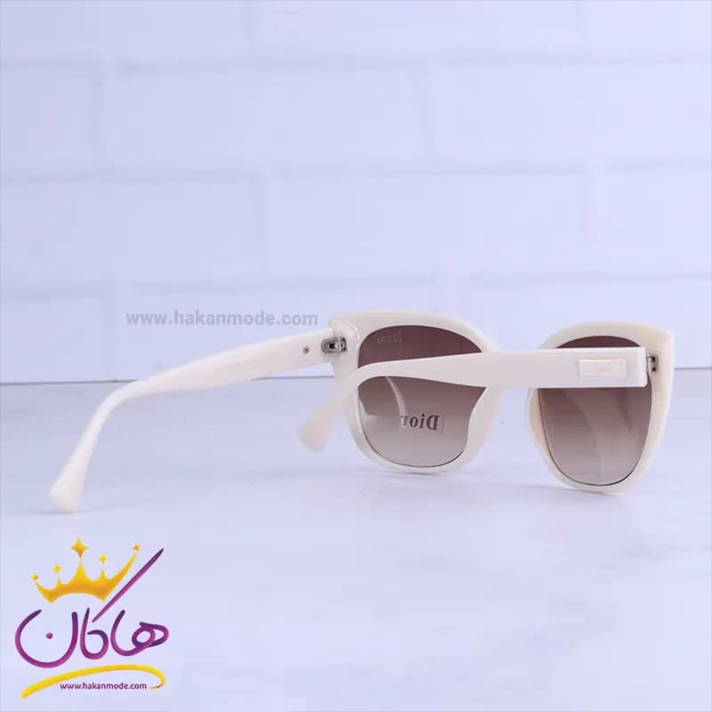 عینک آفتابی دیور زنانه فریم پروانه ای سفید 6762/1 — تصویر ۳