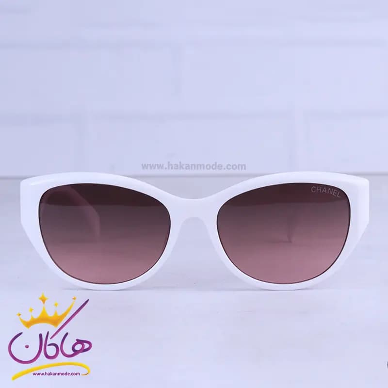 عینک آفتابی شنل زنانه فریم گربه ای سفید 9704/3