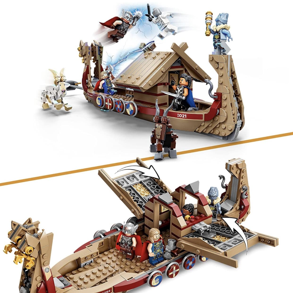 لگو مدل لگو کشتی وایکینگ ثور lego Viking Boat Thor 76208 — تصویر ۶