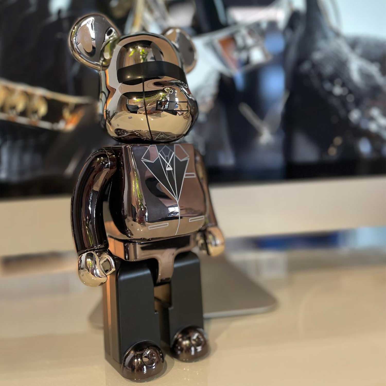 فیگور مدل Bearbrick daft punk silver — تصویر ۳