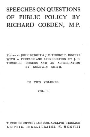 کتاب Speeches on Questions of Public Policy, Volume 1 (سخنرانی‌هایی درباره مسائل سیاست عمومی، جلد اول) نسخه انگلیسی PDF | جان برایت