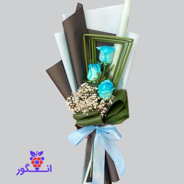 دسته گل دریای آبی محبت