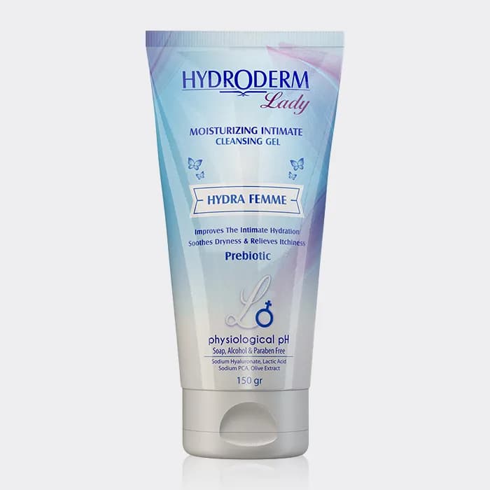 ژل بهداشتی مرطوب کننده بانوان هیدرودرم Hydroderm Moisturizing Intimate Cleansing Gel 150g