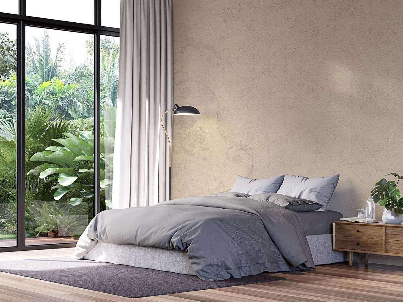 کاغذ دیواری پتینه سنتی داماس M10072520 — تصویر ۲