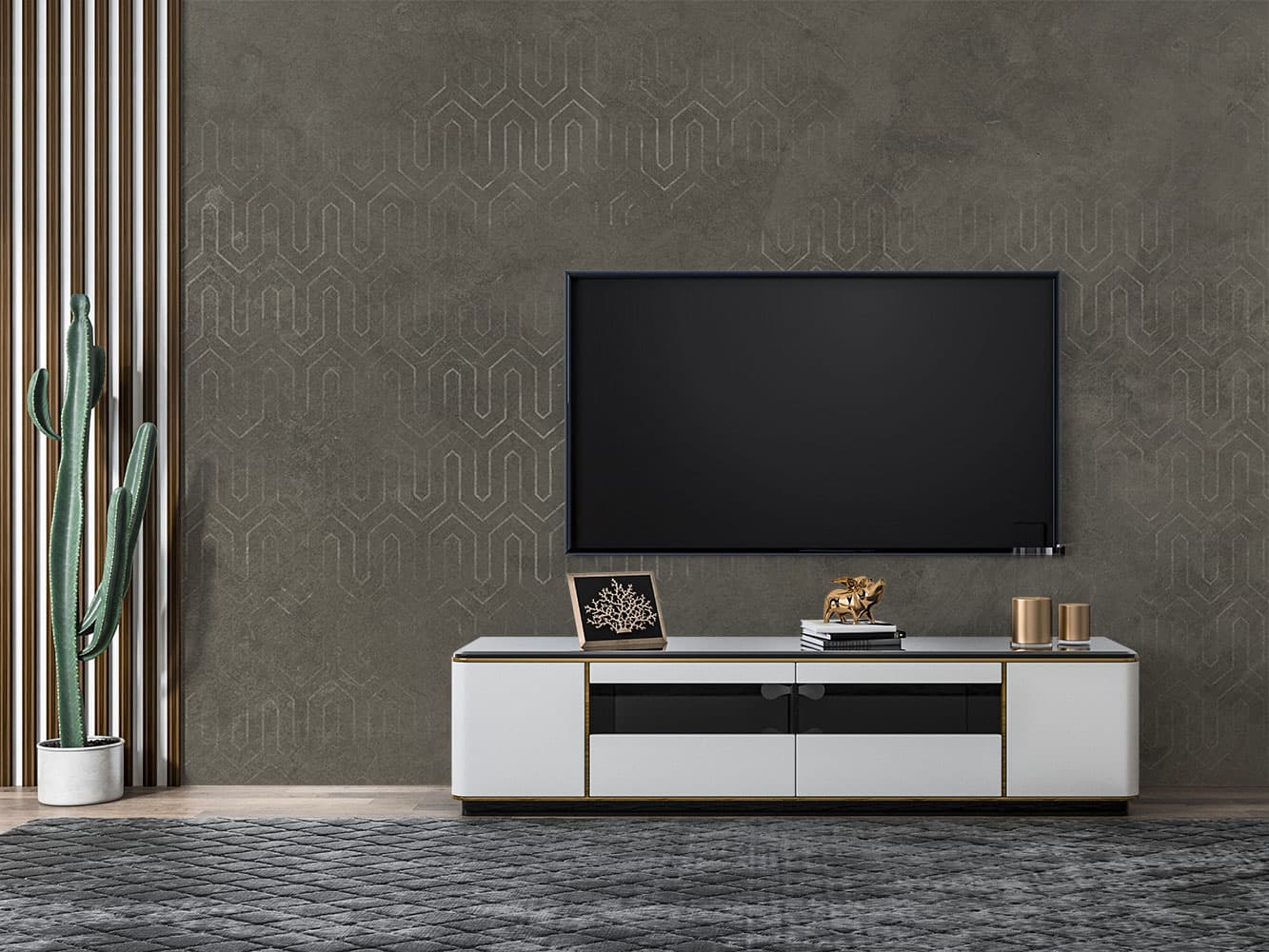 کاغذ دیواری کلاسیک هندسی M10072140