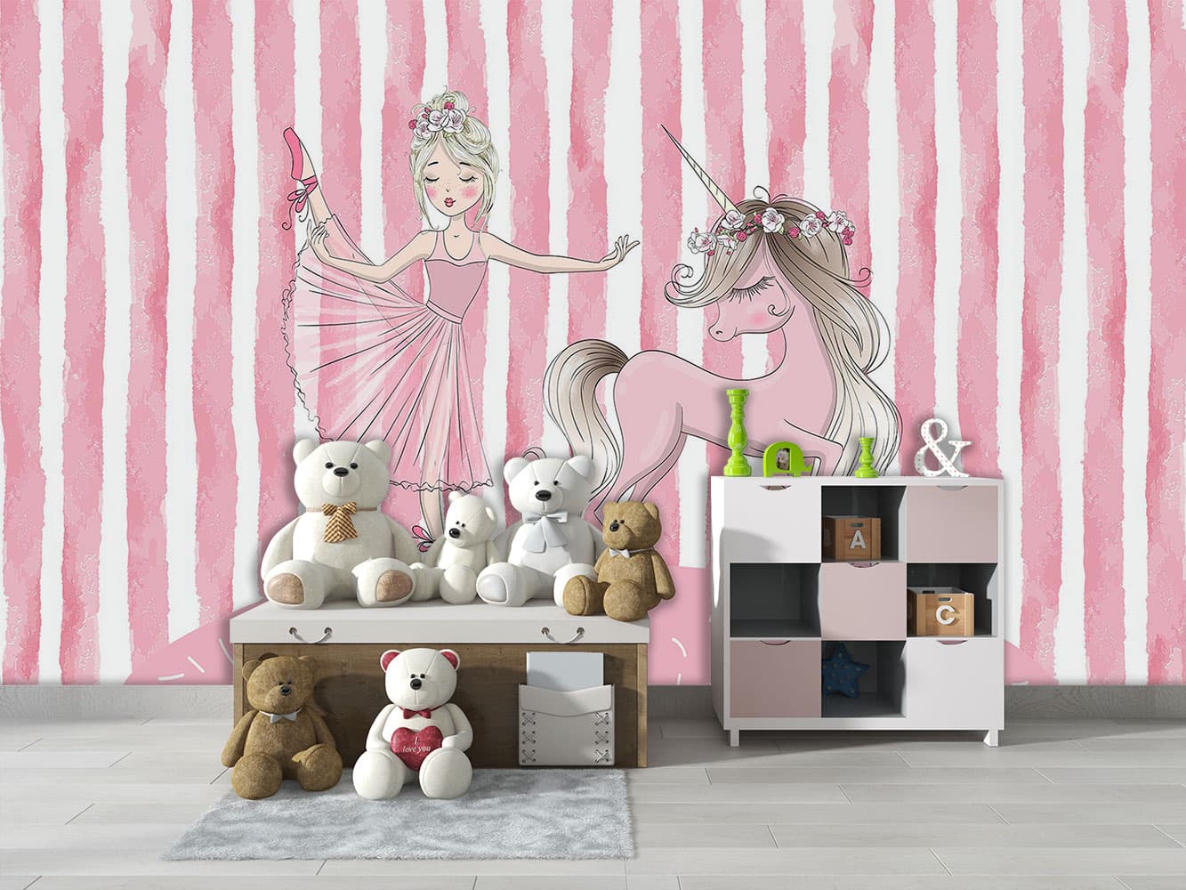 پوستر دیواری اتاق کودک دخترانه M11018400