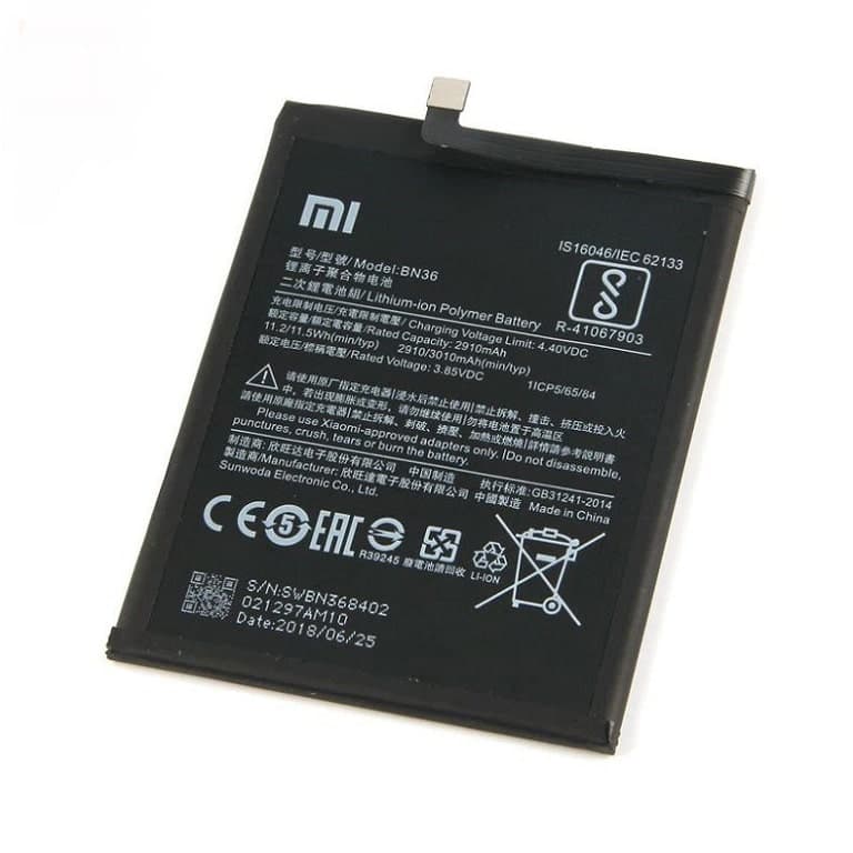 باتری شیائومی xiaomi MI 6X مدل BN36