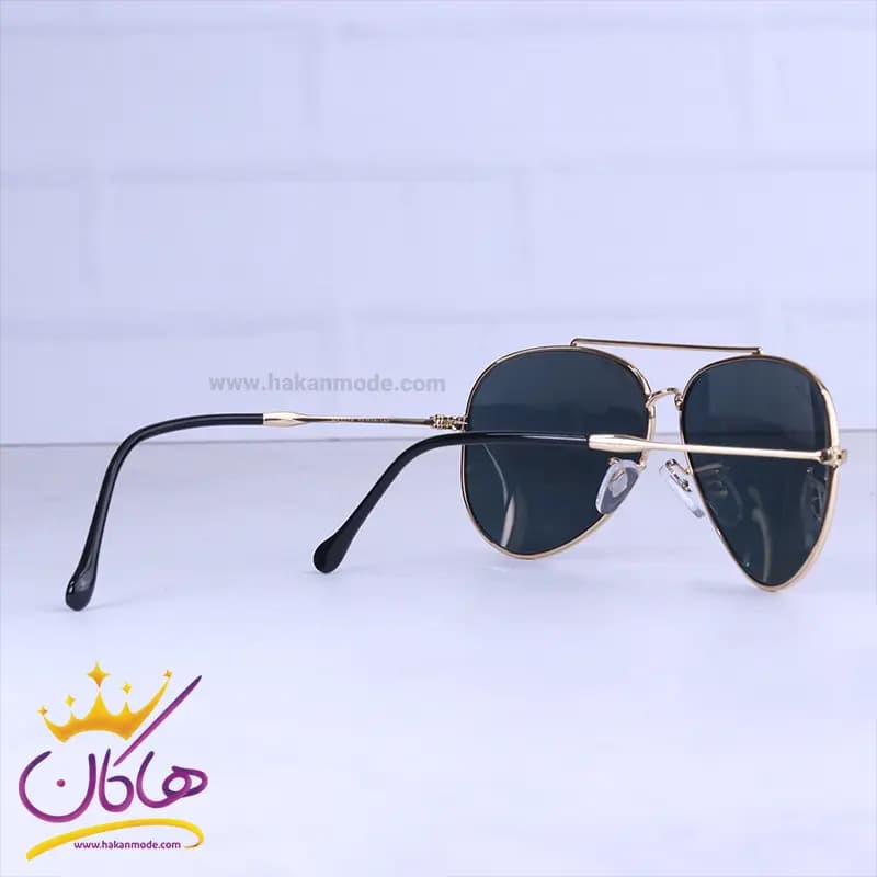 عینک آفتابی ری بن مردانه فلزی فریم طلایی خلبانی RB 1018/2 — تصویر ۳