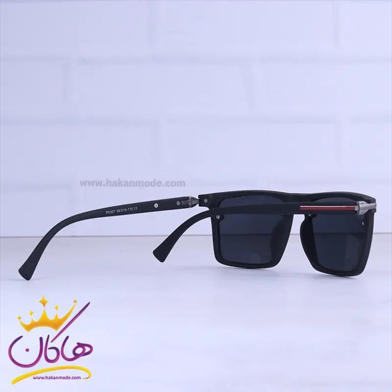 عینک آفتابی ماتریکس مردانه فریم مربع مشکی P 5307/1 — تصویر ۳