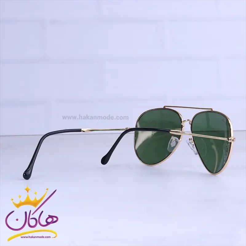 عینک آفتابی ری بن مردانه فلزی فریم خلبانی طلایی RB 1018/1 — تصویر ۳