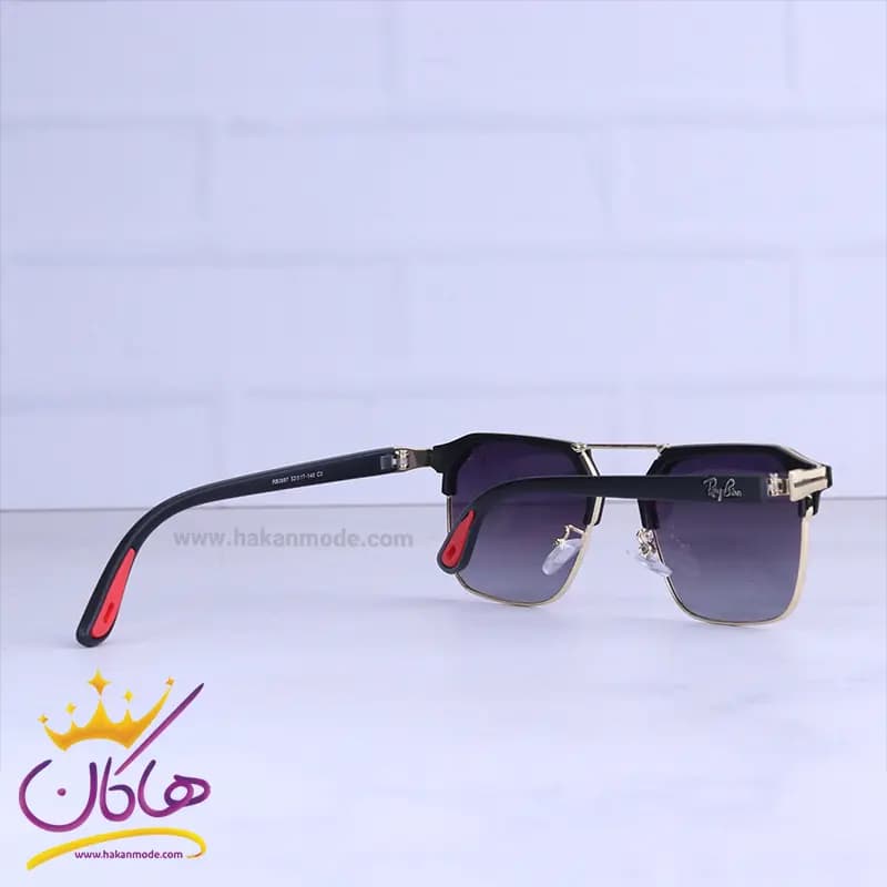 عینک آفتابی ری بن فراری مردانه فریم مربع مشکی RB 3697/4 — تصویر ۳