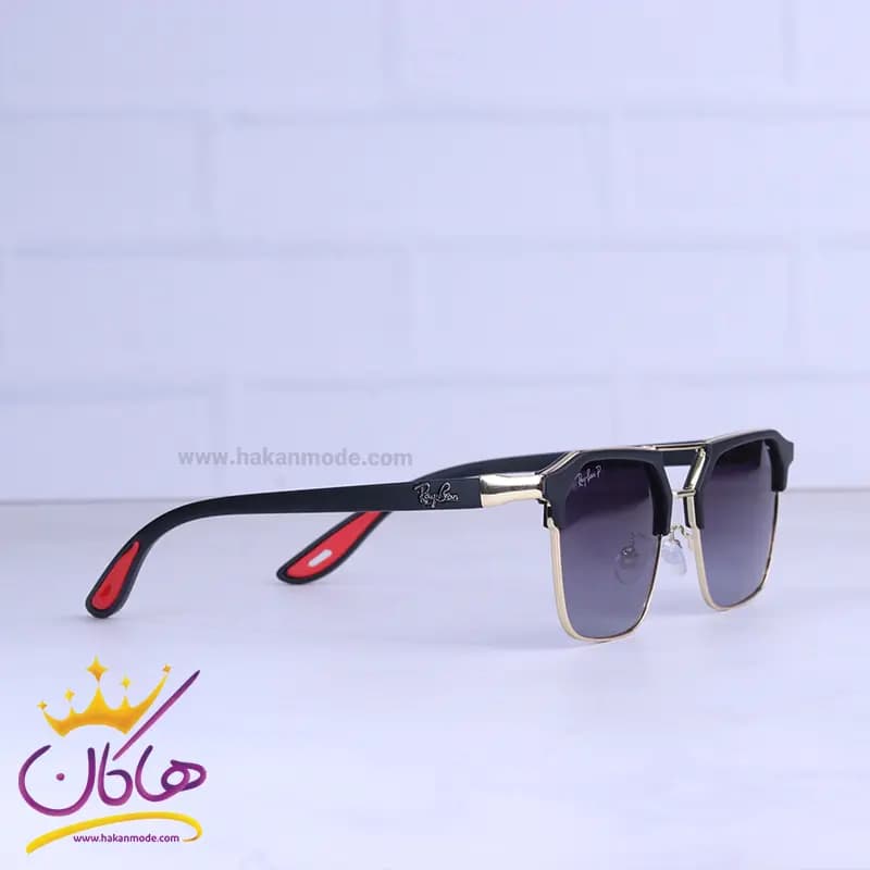 عینک آفتابی ری بن فراری مردانه فریم مربع مشکی RB 3697/4 — تصویر ۴