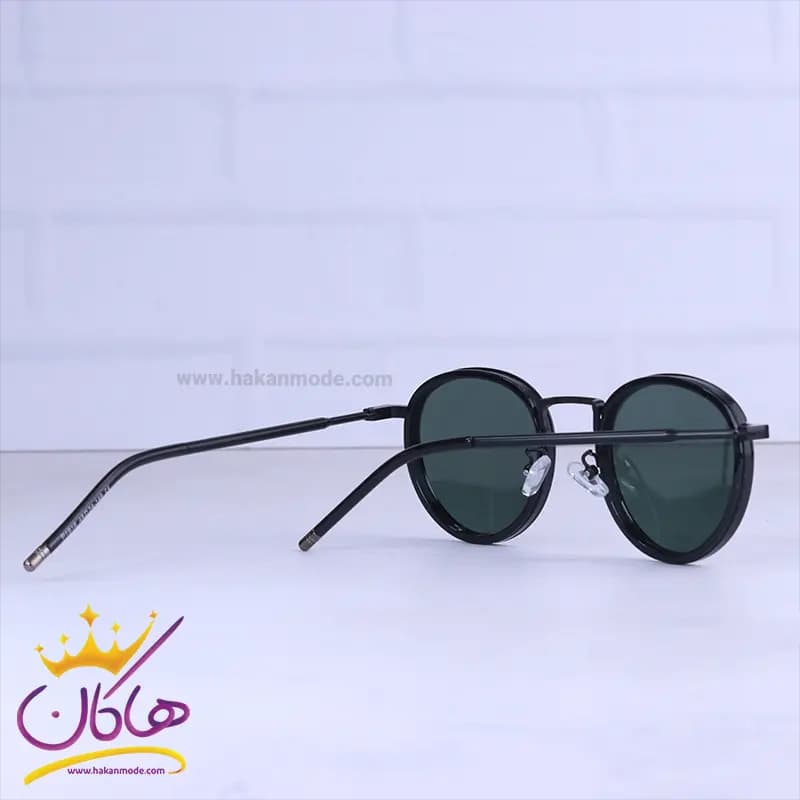 عینک آفتابی ماتریکس مردانه فریم گرد شیشه سبز P 1916/1 — تصویر ۳
