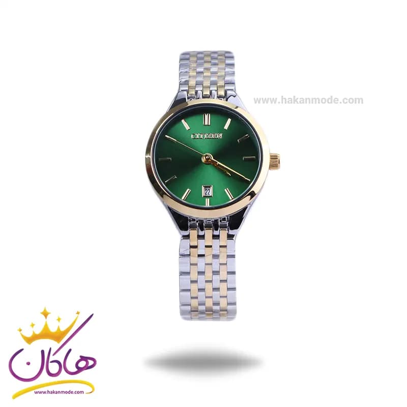 ساعت مچی سیتیزن زنانه فلزی نقره ای طلایی صفحه سبز 3325/5
