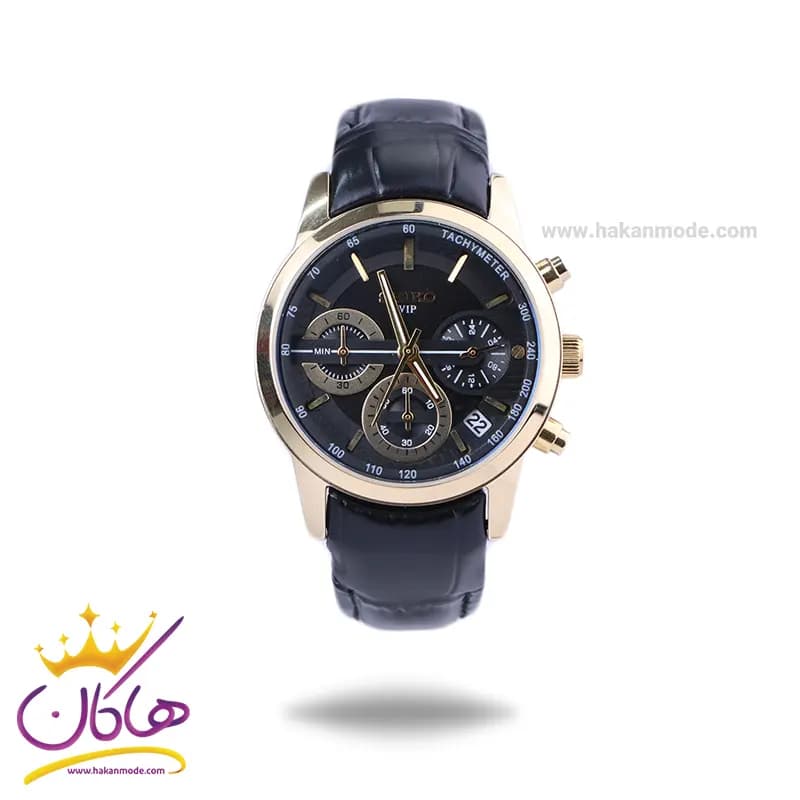 ساعت مچی سیکو زنانه بند چرم قاب طلایی کرنوگراف L9233/19