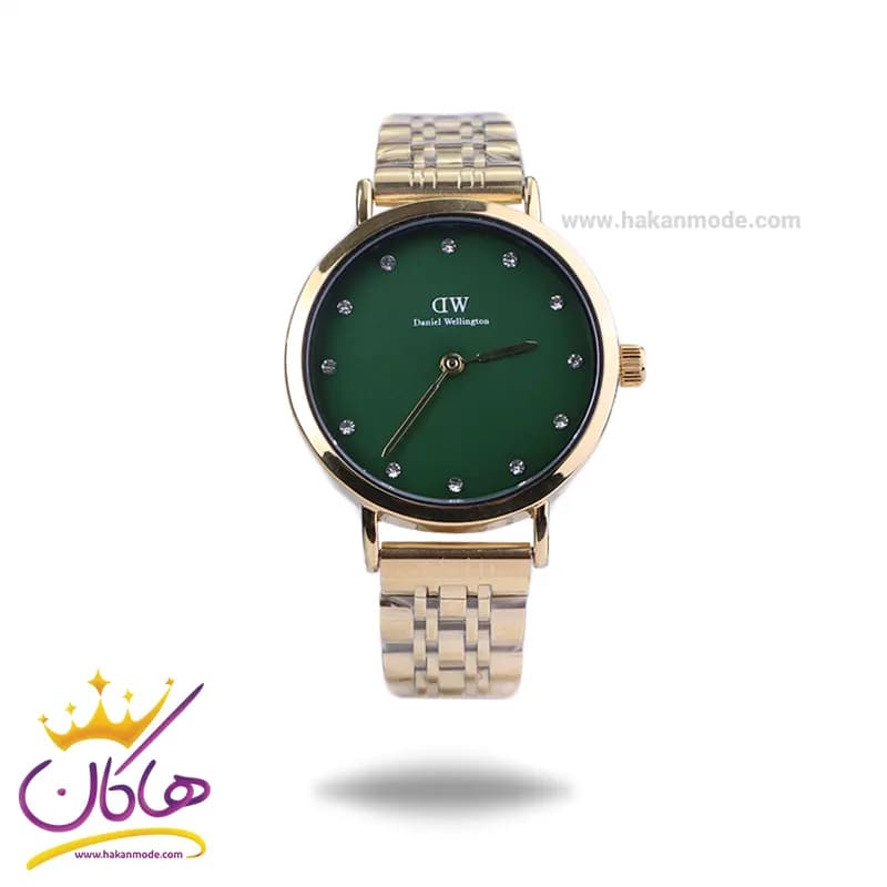ساعت مچی دنیل ولینگتون زنانه فلزی طلایی صفحه سبز 6020/10
