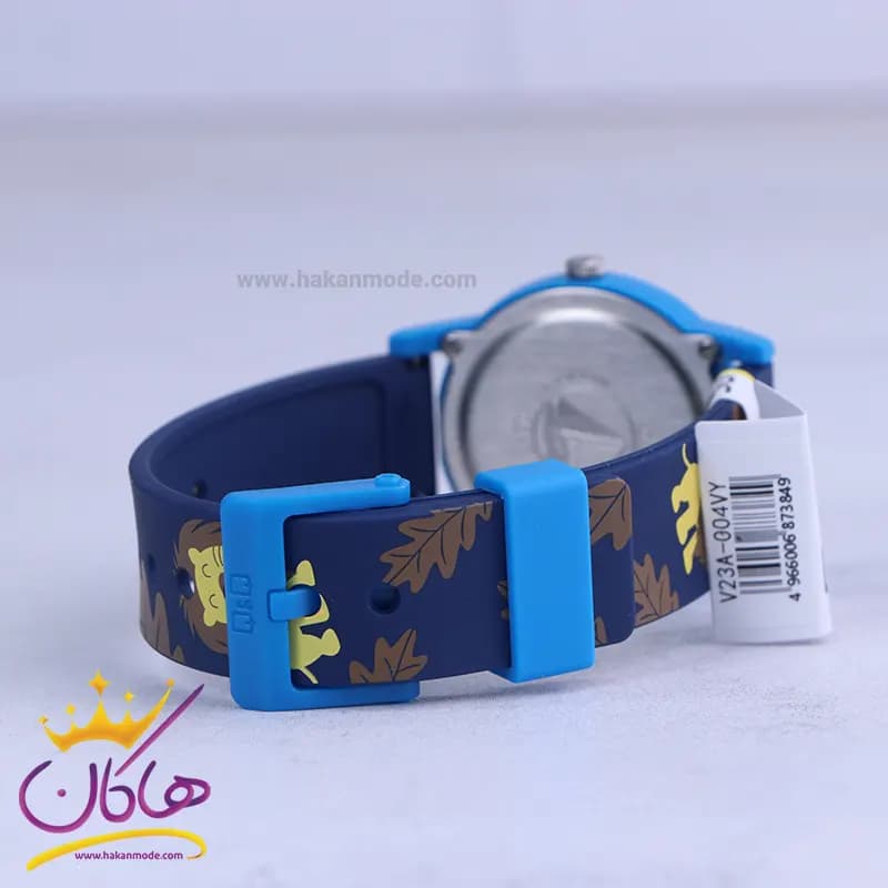 ساعت کیو اند کیو پسرانه رابر آبی طرح شیر V23A004VY — تصویر ۲