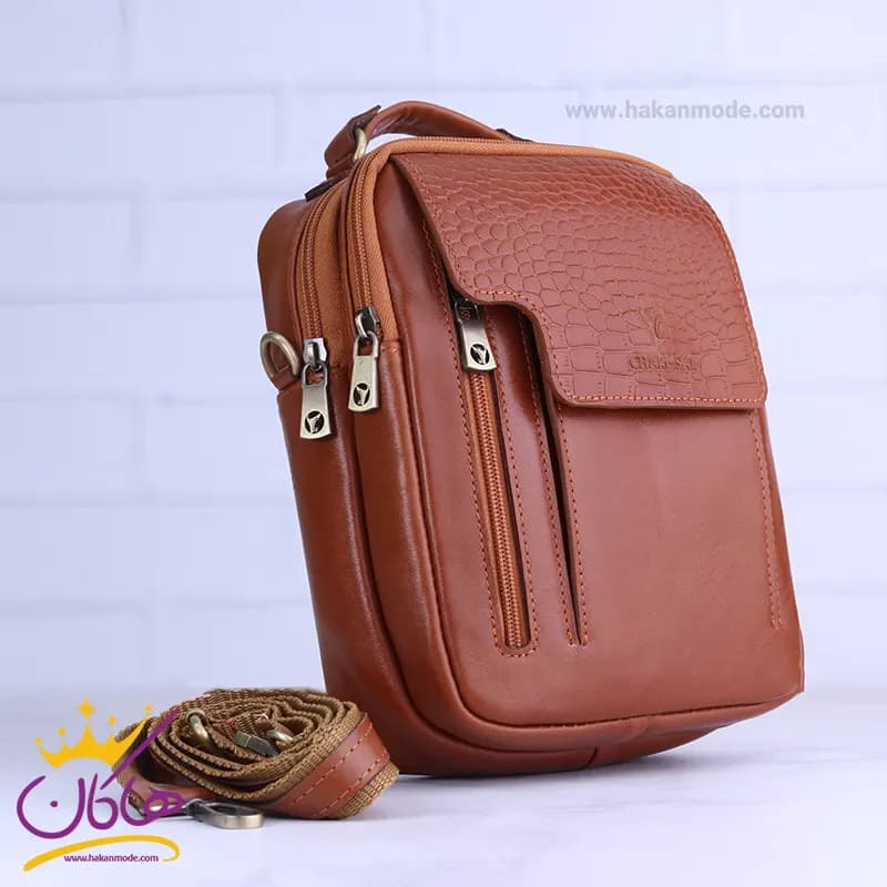 کیف دوشی چرم پوست ماری چرمسال کد 630 — تصویر ۴