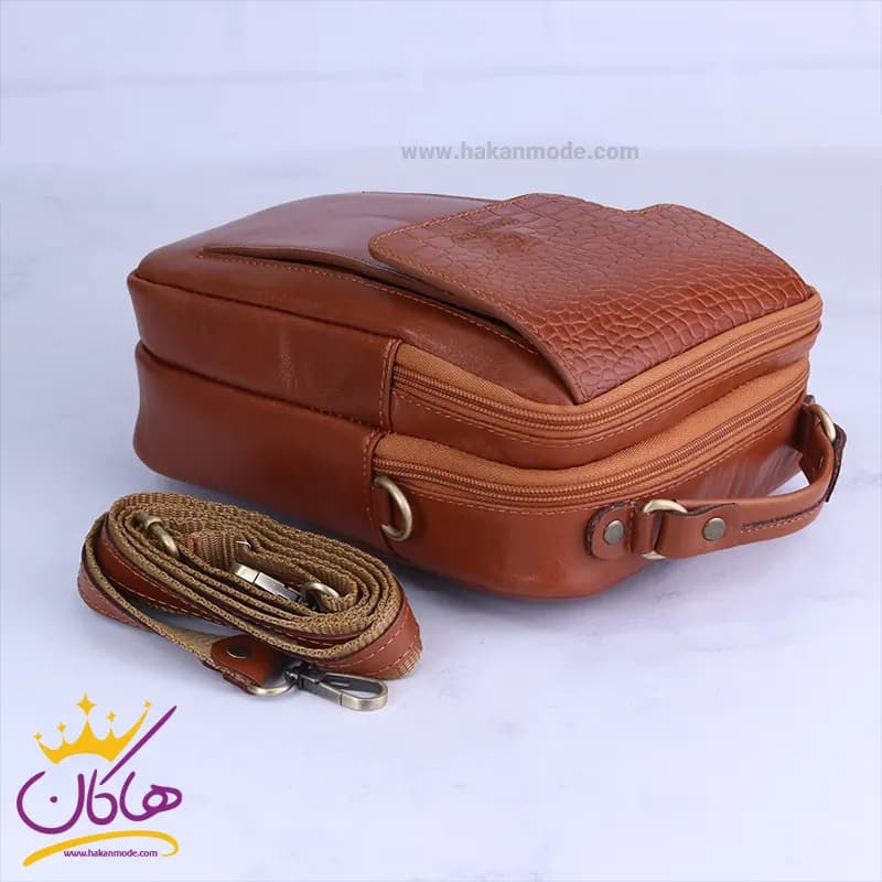 کیف دوشی چرم پوست ماری چرمسال کد 630 — تصویر ۳